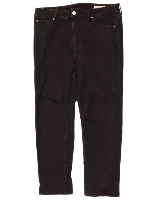 Marks & Spencer Womens The Sienna Straight Jeans UK 16 Large W34 L28 Black