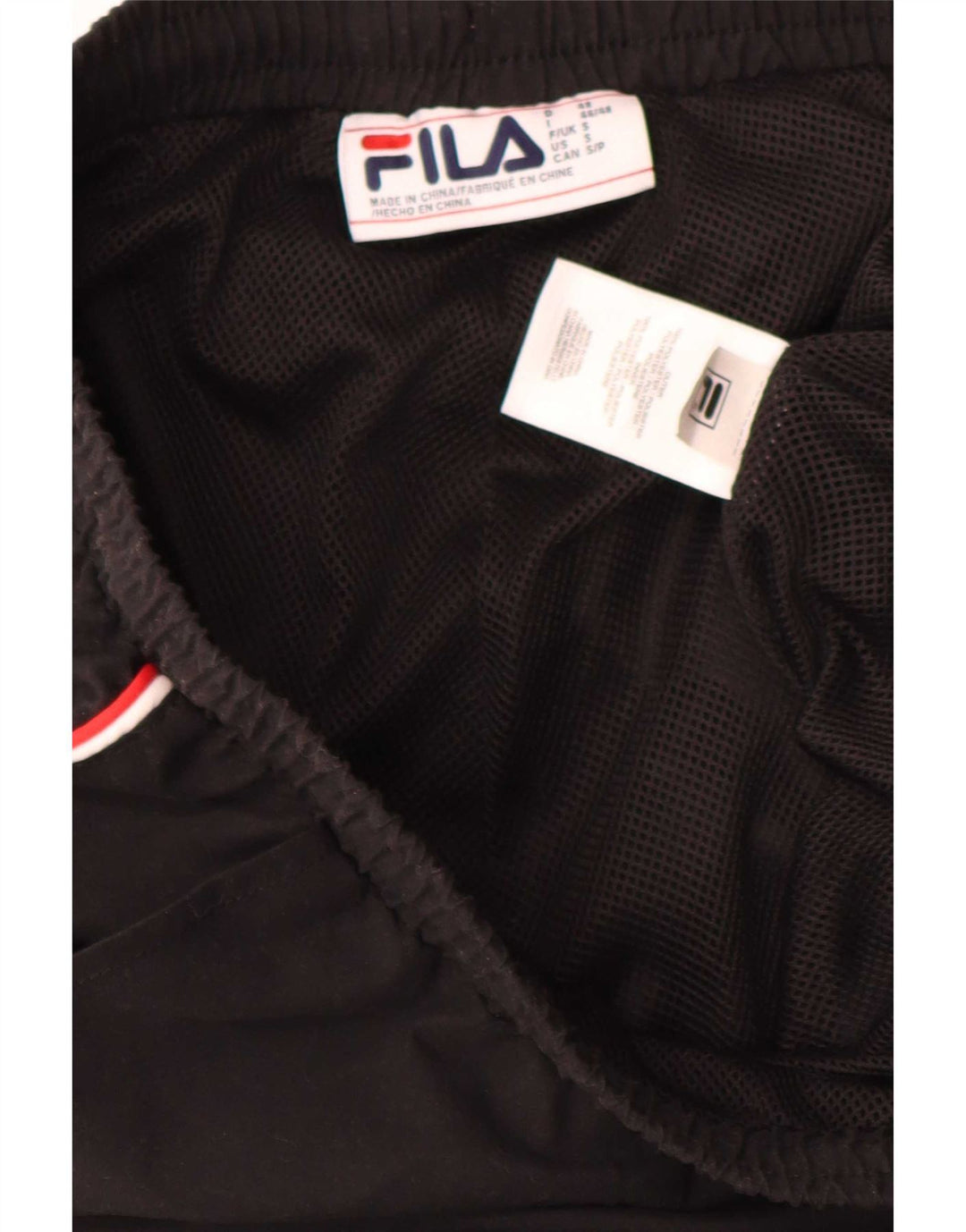 Fila Hombre Pantalones De Chándal Joggers Small Poliéster Negro