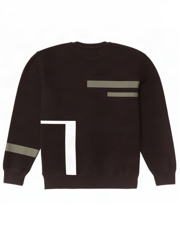 Felpa grafica da uomo Champion, maglione, cotone color block medio nero