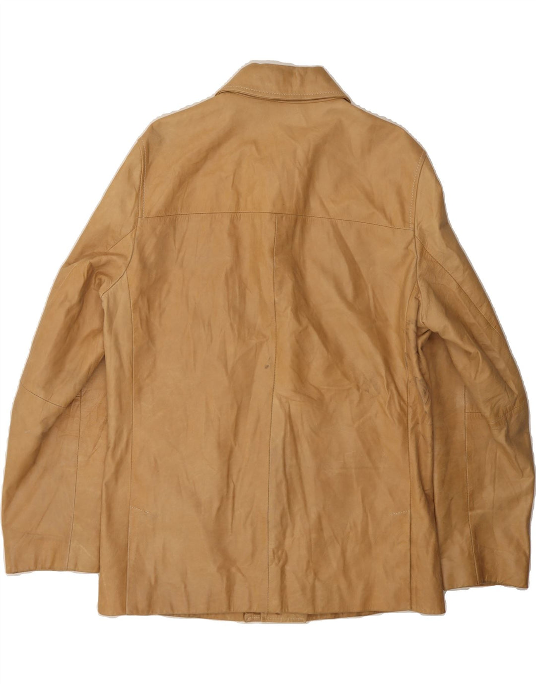 VINTAGE Mens Leather Jacket IT 48 Medium Brown Leather Vintage Vintage and Second-Hand Vintage from Messina Hembry 