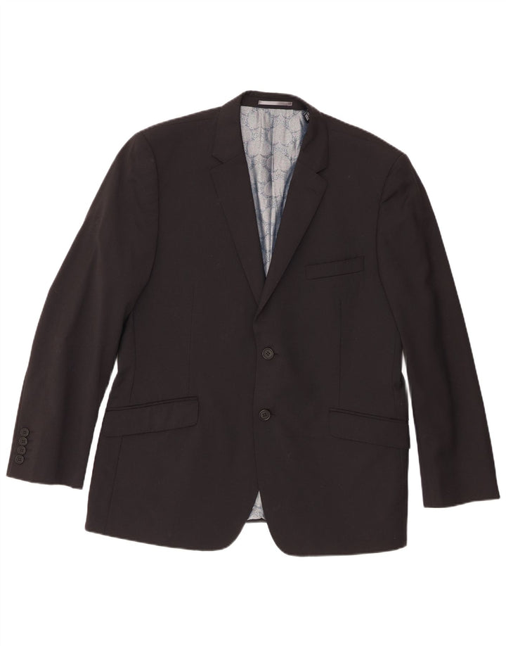 Jachetă pentru bărbați Ted Baker cu 2 nasturi, UK 42 XL, lână neagră