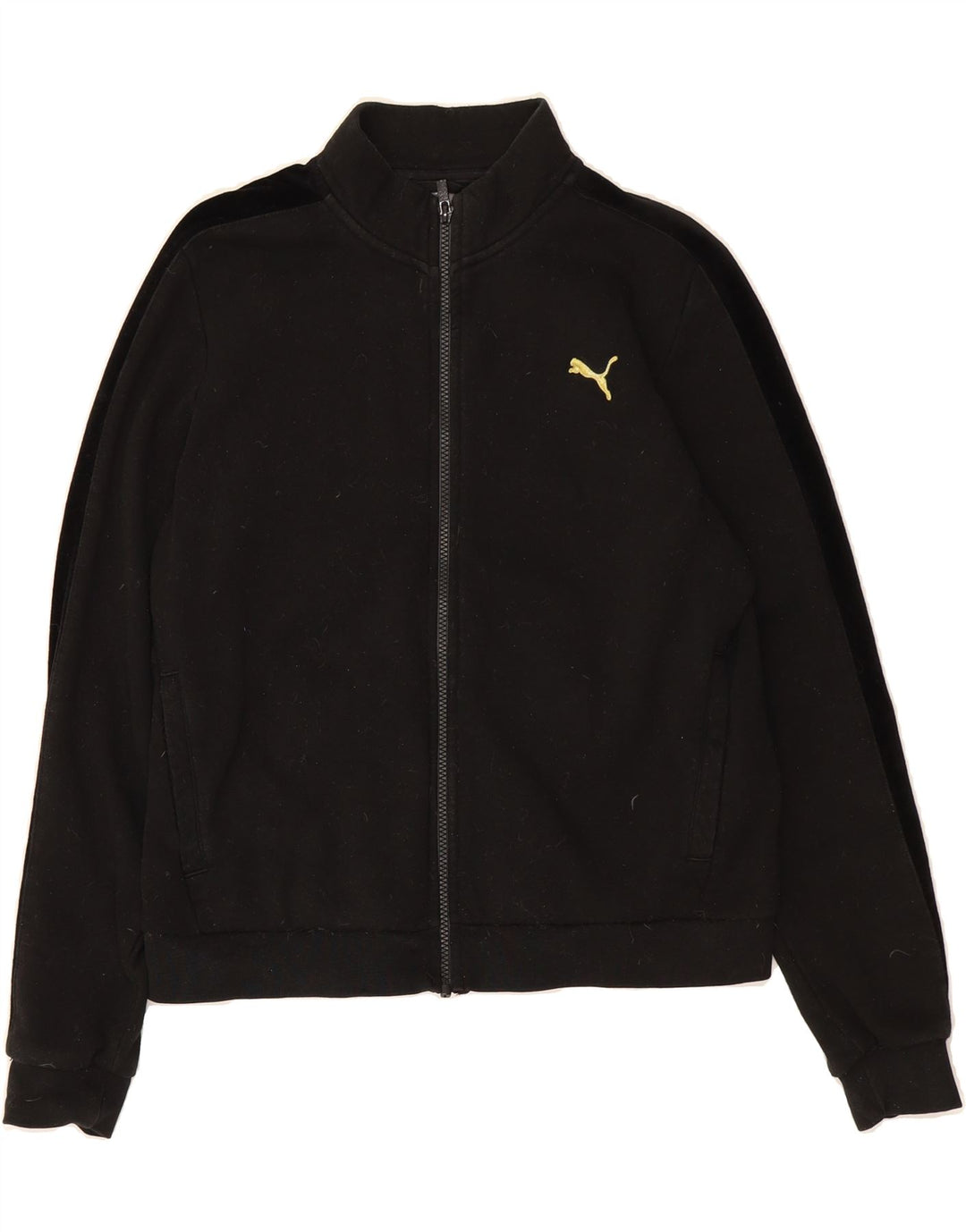 PUMA Womens Graphic Tracksuit Top Jacket UK 16 Large Black Vintage Puma and Second-Hand Puma from Messina Hembry 
