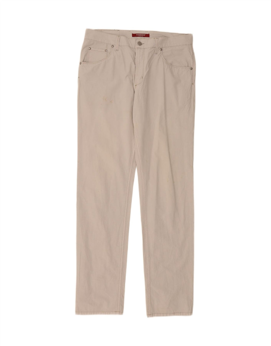 CARRERA Mens Regular Casual Trousers W34 L34 Grey Cotton