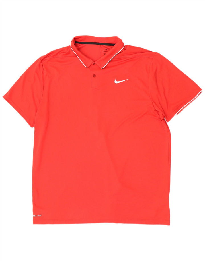 Мужская рубашка-поло стандартного кроя Nike 2XL, красный полиэстер