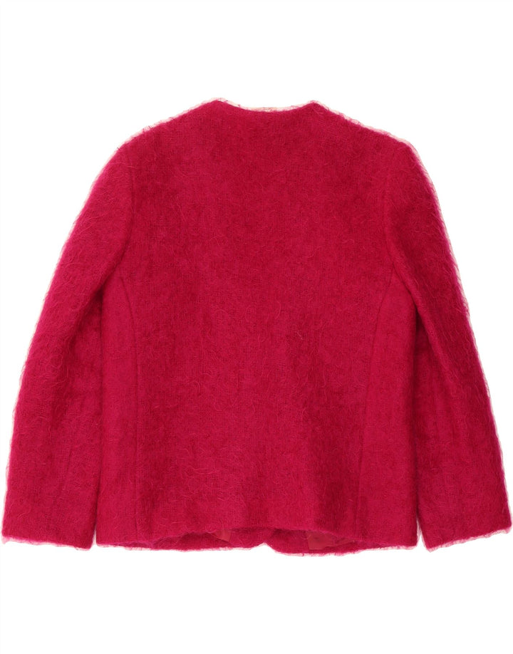 ALEXON Womens 2 Button Blazer Jacket UK 14 Large  Pink Mohair Vintage ALEXON and Second-Hand ALEXON from Messina Hembry 