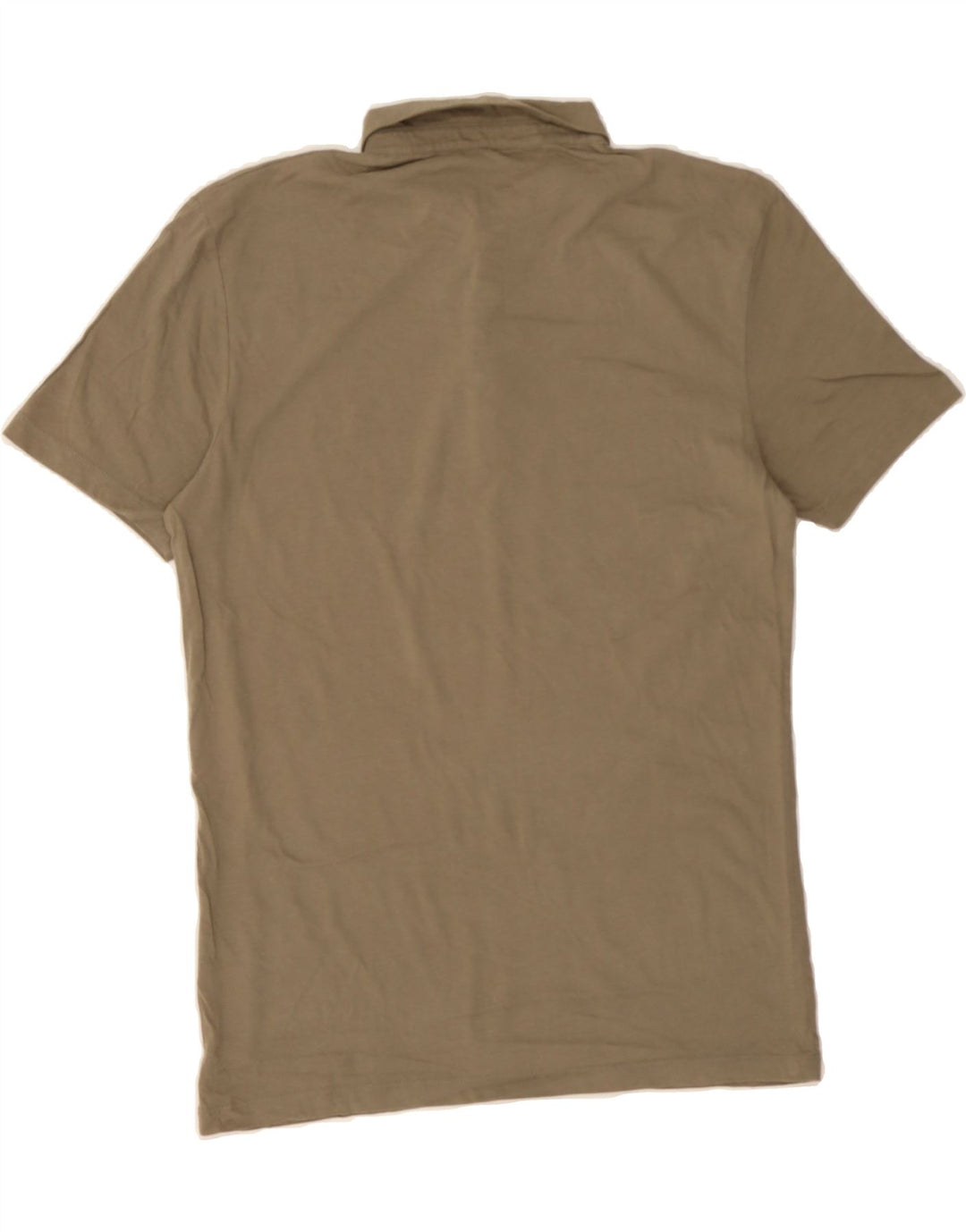 ALL SAINTS Mens Polo Shirt Small Khaki Cotton Vintage All Saints and Second-Hand All Saints from Messina Hembry 