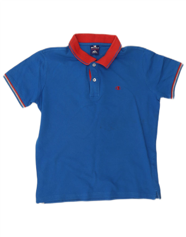 CHAMPION Womens Polo Shirt UK 10 Small Blue