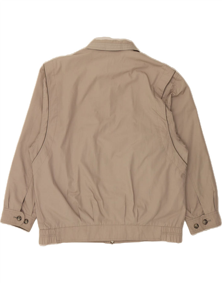 VINTAGE Mens Bomber Jacket UK 40 Large Beige Vintage Vintage and Second-Hand Vintage from Messina Hembry 
