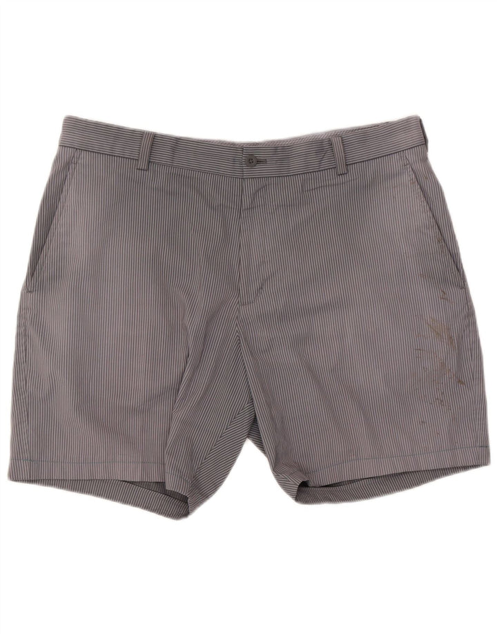Pantaloncini chino da golf da uomo Nike W36 large grigio gessato in poliestere