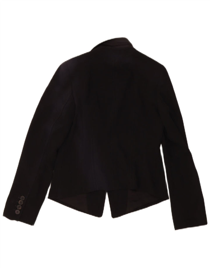 Marella Womens 1 Button Blazer Jacket UK 8 Small Black Polyester