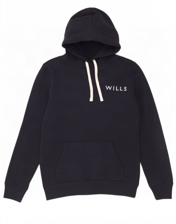 Jack Wills Damen-Pullover mit grafischem Kapuzenpullover, Gr. 10, Marineblau, Baumwolle