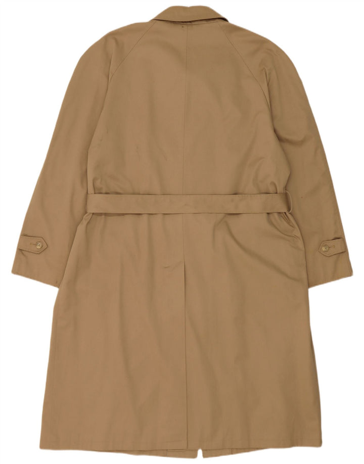 Vintage Mens Overcoat IT 56 3XL Beige Polyester