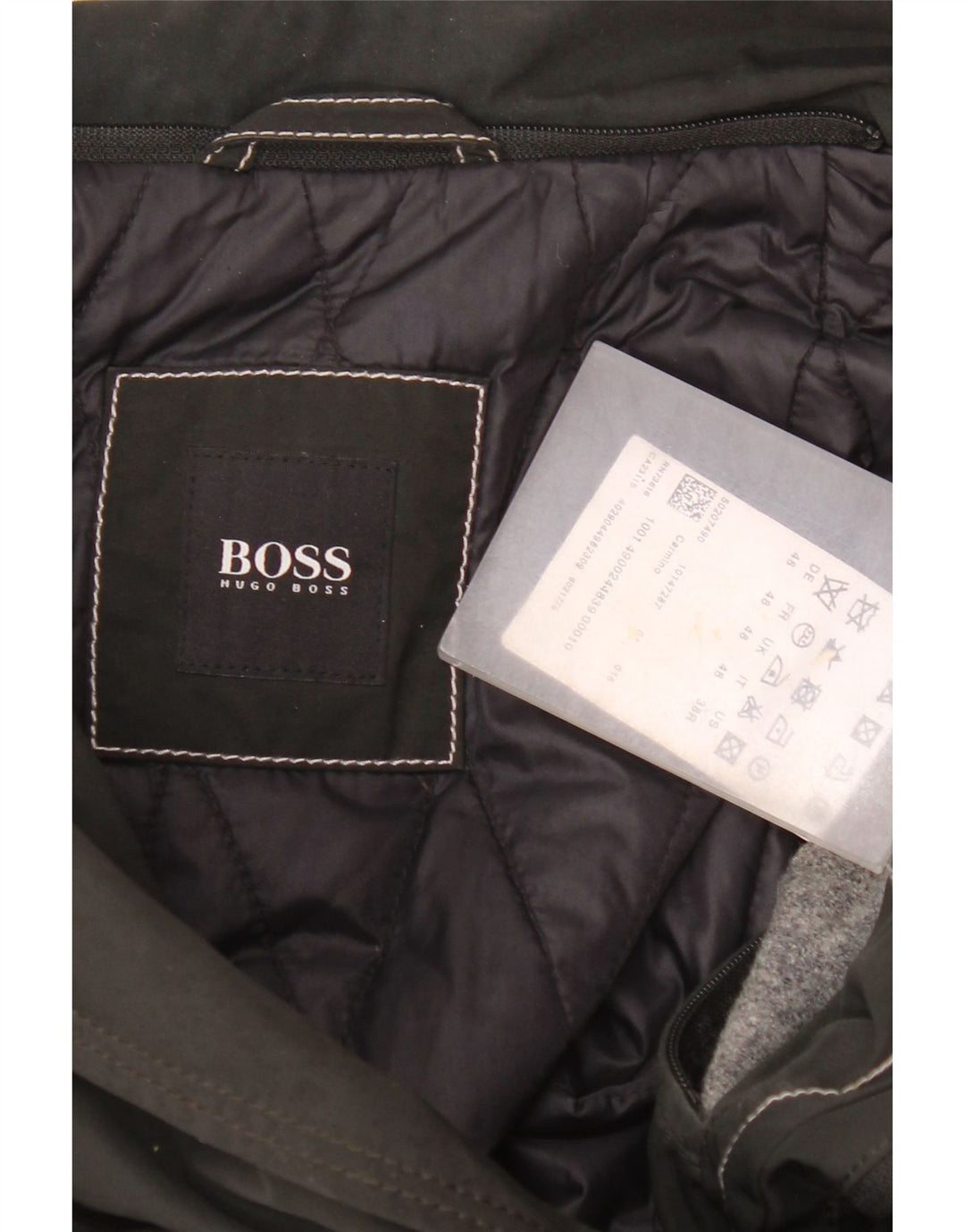 Hugo Boss Mens Utility Jacket EU 48 Medium Black Polyester