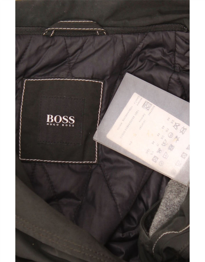 Hugo Boss Mens Utility Jacket EU 48 Medium Black Polyester