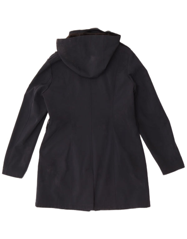 Cappotto militare con cappuccio da donna Michael Kors UK 14 medio blu navy