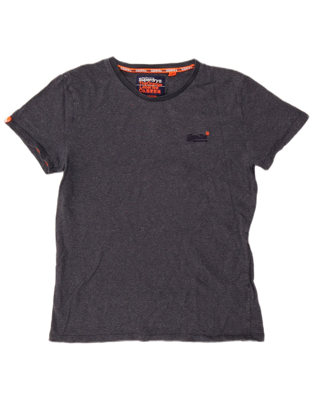 Superdry Mens T-Shirt Top Large Navy Blue Cotton