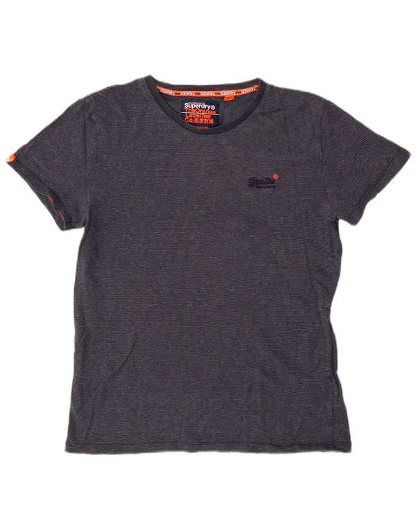 Superdry Mens T-Shirt Top Large Navy Blue Cotton