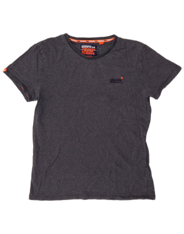 Superdry Mens T-Shirt Top Large Navy Blue Cotton