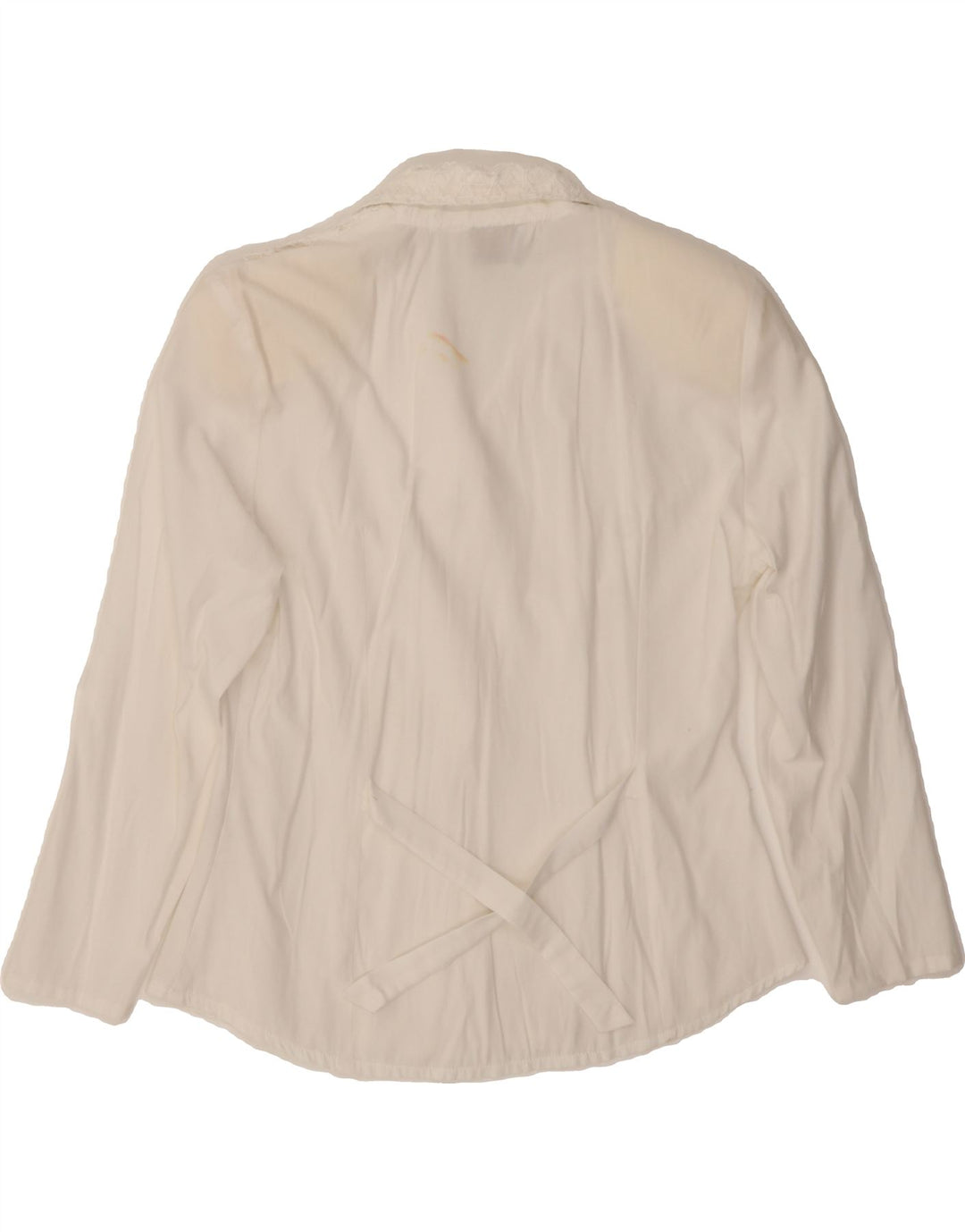 VINTAGE Womens Shirt Blouse UK 14 Medium White Viscose Classic Vintage Vintage and Second-Hand Vintage from Messina Hembry 