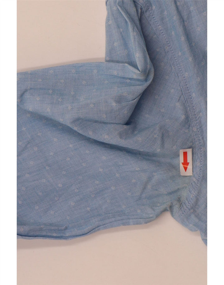 Hugo Boss Mens Regular Fit Shirt Medium Blue Spotted Cotton