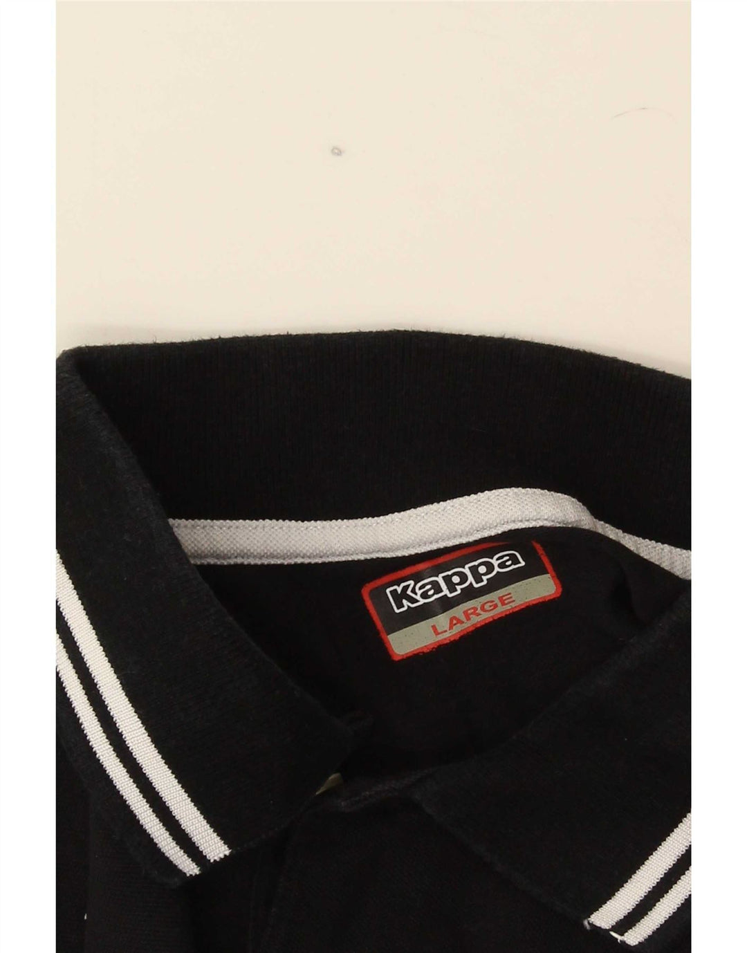 Polo Kappa Uomo Large a Righe Nere