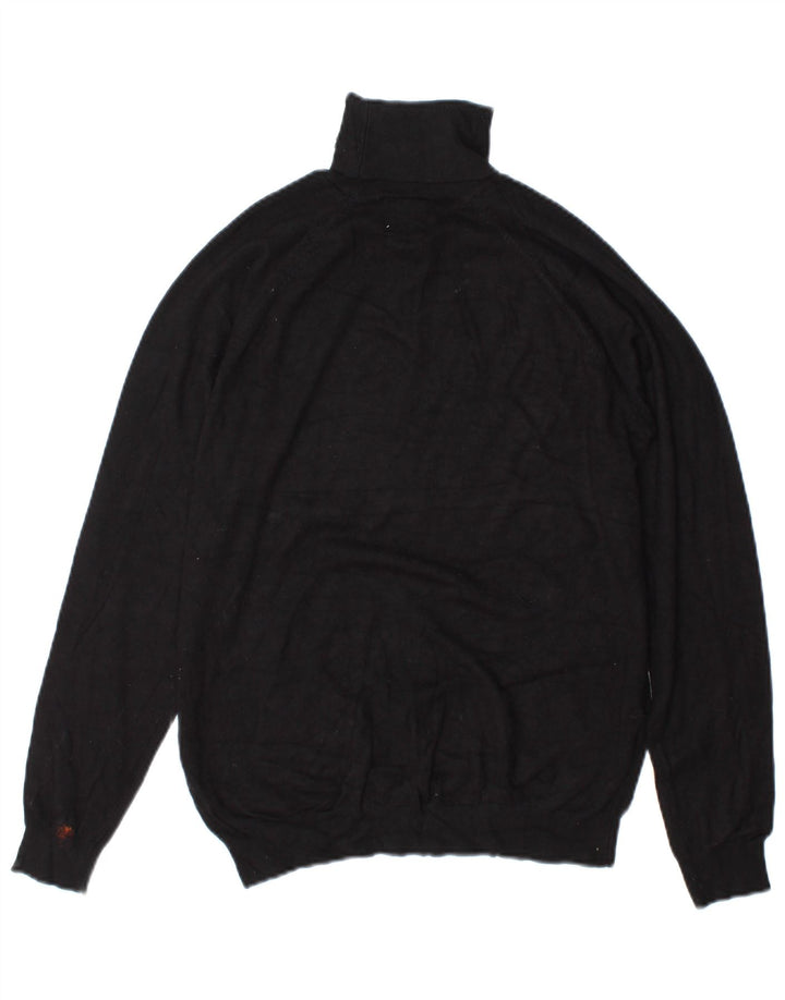 Zara Womens Roll Neck Jumper Sweater UK 10 Small Black