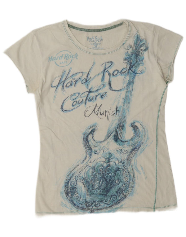 Hard Rock Cafe München Grafik-T-Shirt für Mädchen, 15–16 Jahre, mittelweiß