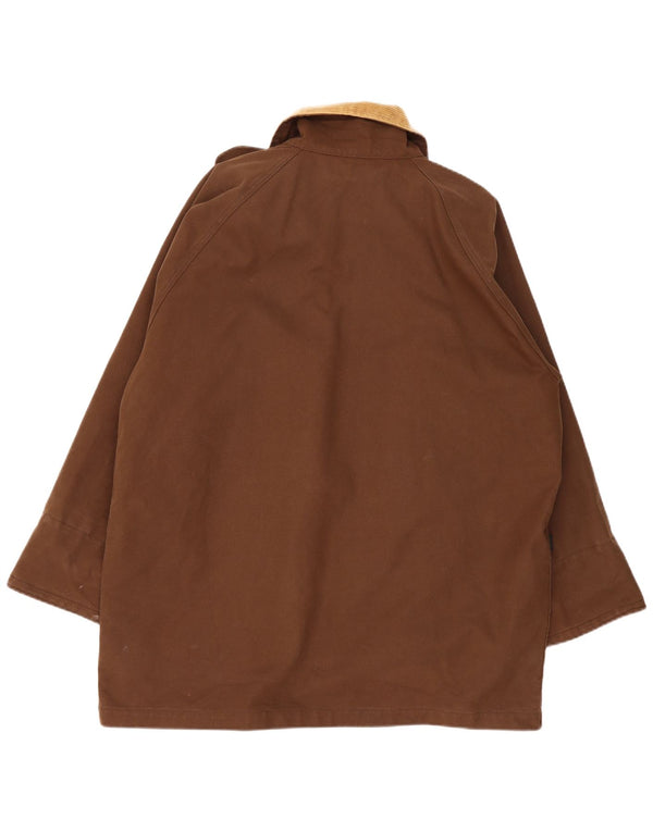 Vintage Dame Yachting Windbreaker Coat UK 16 Large Brown Colourblock