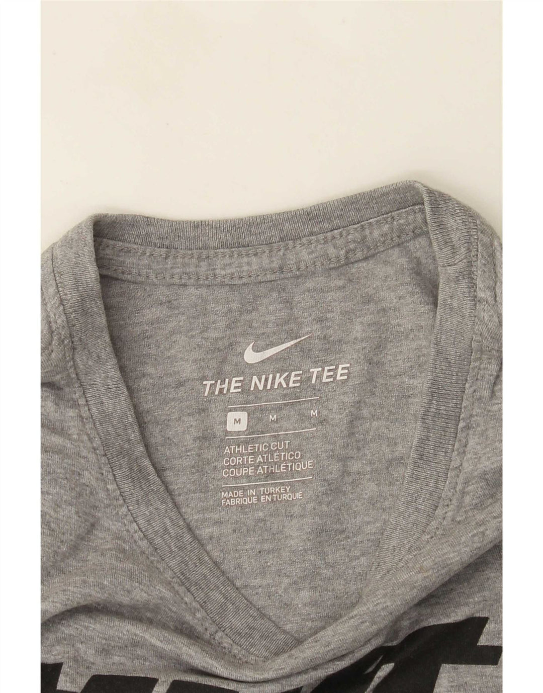 Nike T-Shirt Graphique Coupe Athlétique Homme Gris Moyen