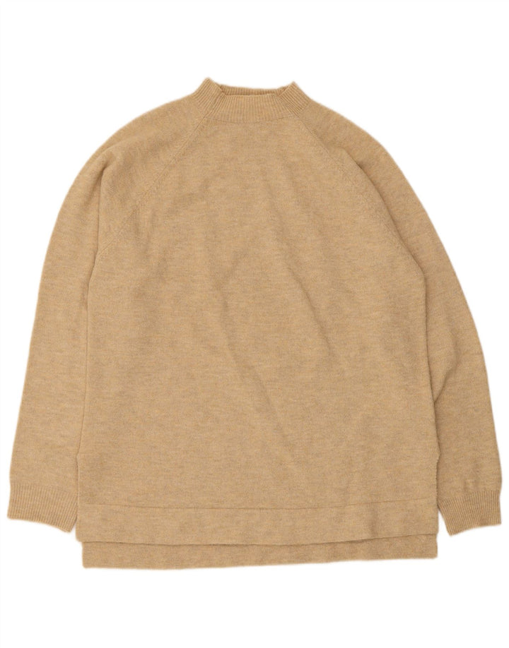 Indi & Cold Womens Oversized Turtle Neck Jumper Sweater UK 10 Small Beige