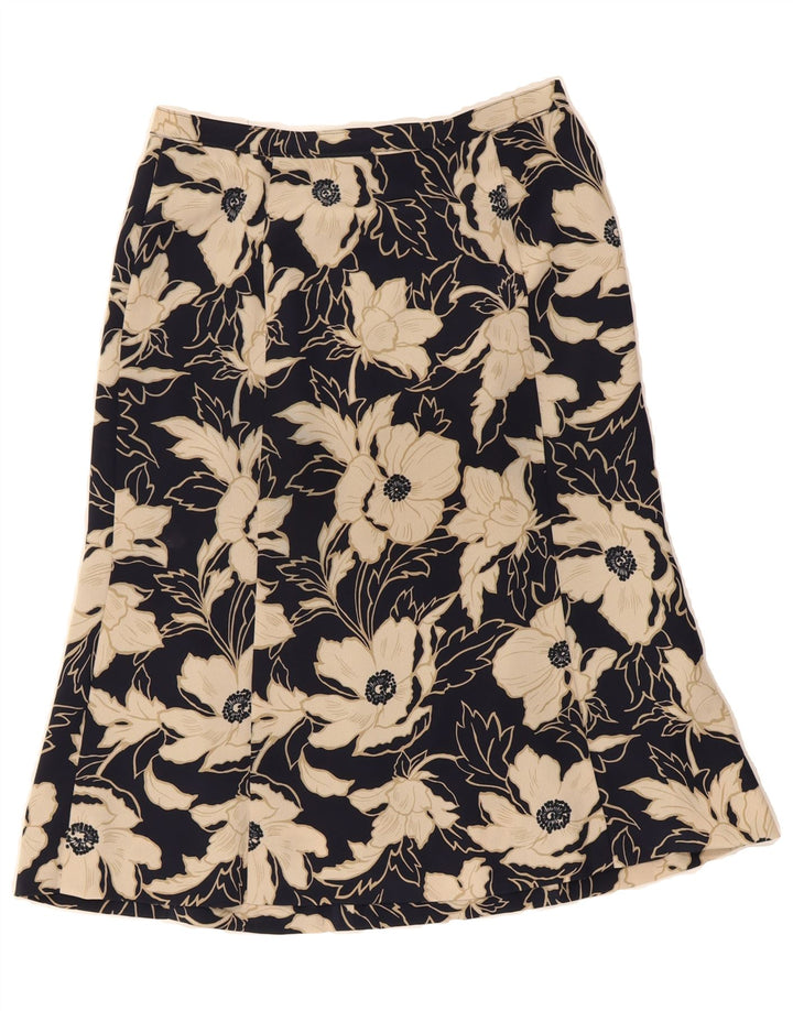 EASTEX Womens A-Line Skirt W30 Medium  Black Floral Vintage Eastex and Second-Hand Eastex from Messina Hembry 