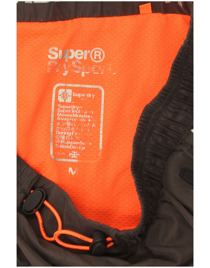 Superdry Short de Sport Graphique Femme Noir Moyen