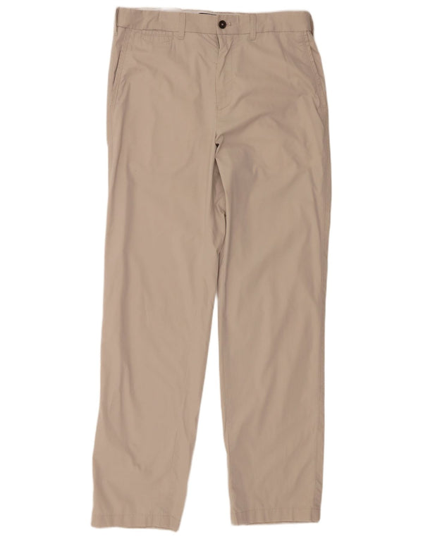 Marks & Spencer Pantalón chino recto para hombre W34 L33 Algodón beige