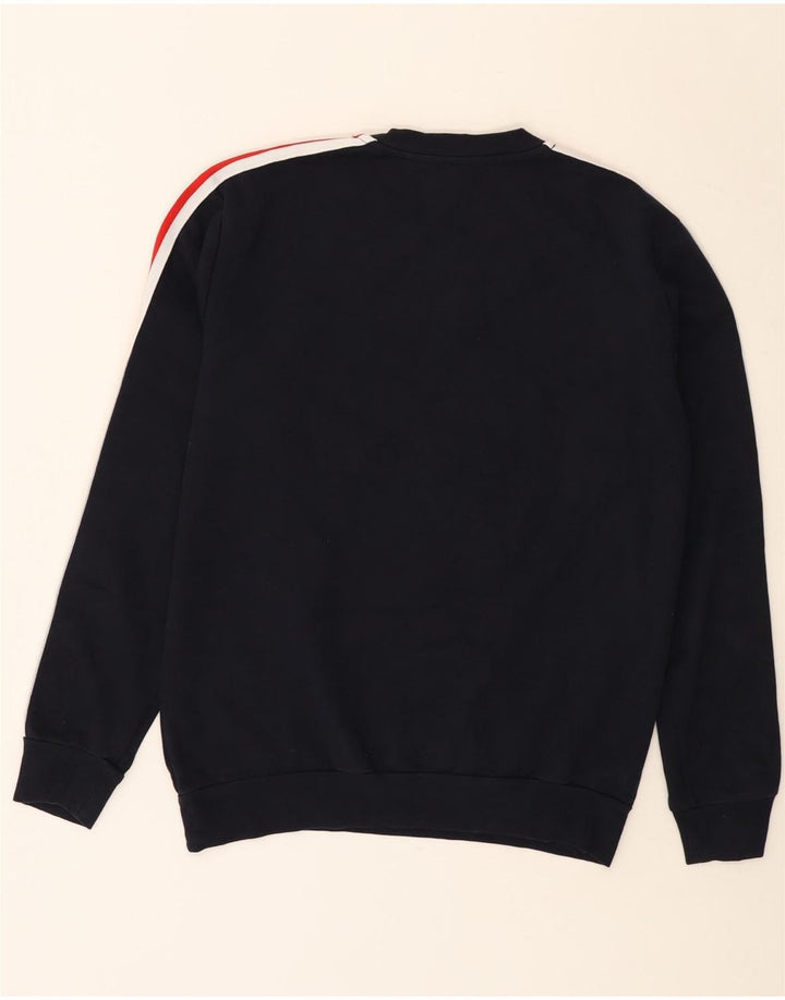 Zara Mens Sweatshirt Jumper Small Navy Blue Colourblock