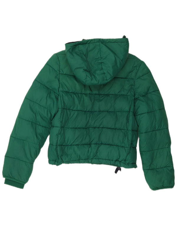Jachetă căptușită supradimensionată cu glugă pentru femei Jack Wills UK 8 Small Green