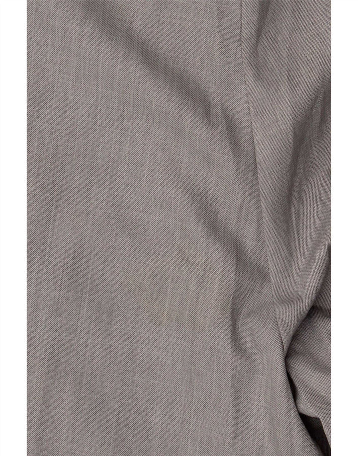 Marks & Spencer Mens Straight Suit Trousers W42 L29 Grey Polyester