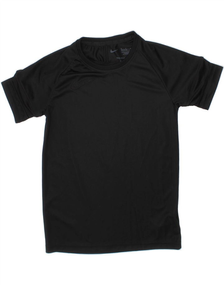 NIKE Boys Dri Fit T-Shirt Top 10-11 Years Medium  Black Polyester Vintage Nike and Second-Hand Nike from Messina Hembry 