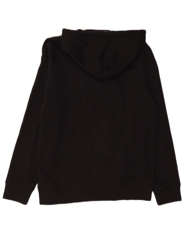 Timberland Pull à capuche zippé coupe régulière pour hommes, grand coton noir