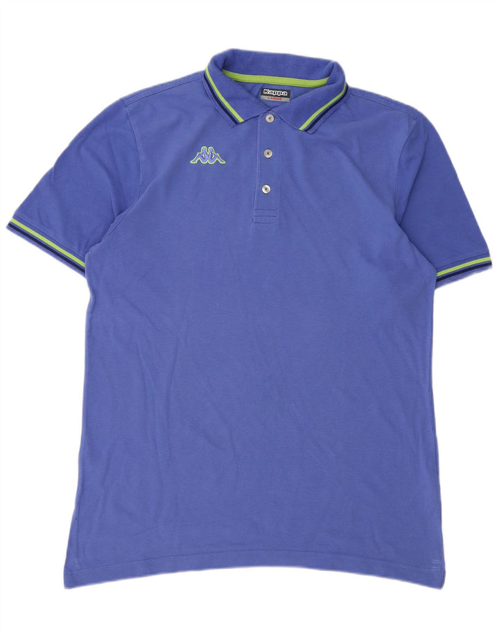 Kappa Mens Polo Shirt Large Blue Cotton
