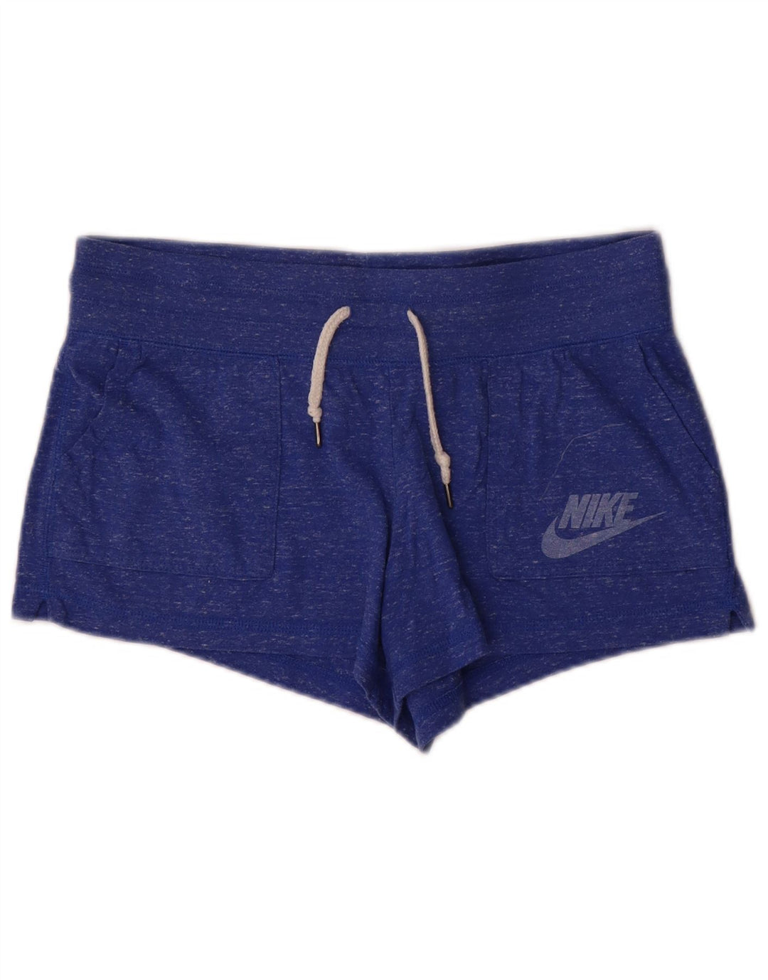 Nike Womens Graphic Sport Shorts UK 12 Medium Blue Flecked Polyester