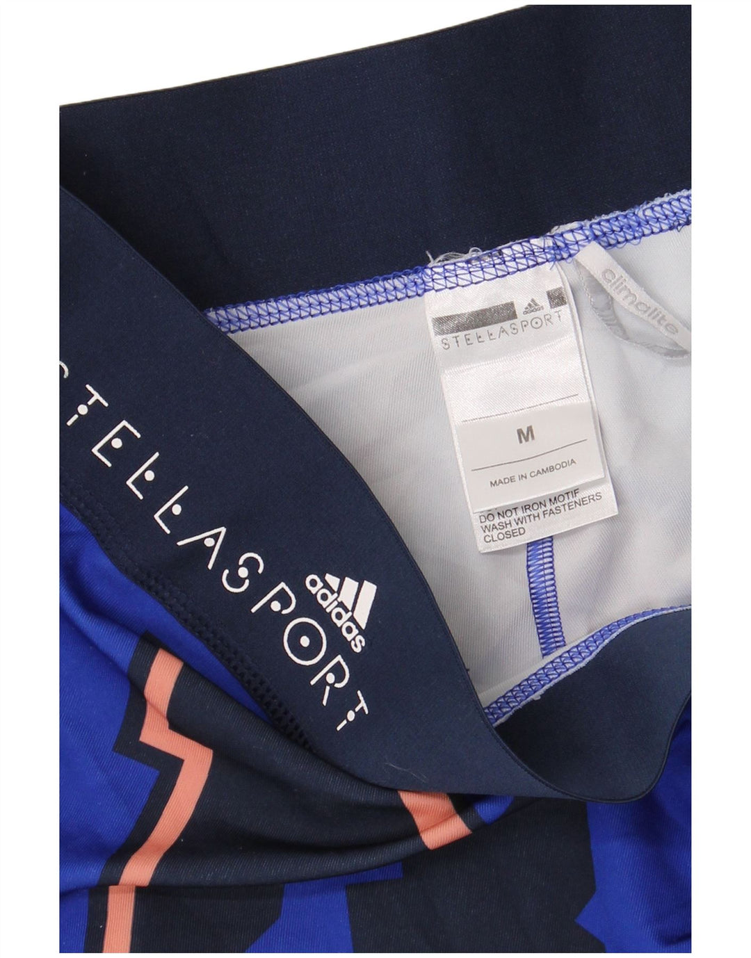 ADIDAS Leggings gráficos Climalite para mujer Reino Unido 14 Poliéster azul medio