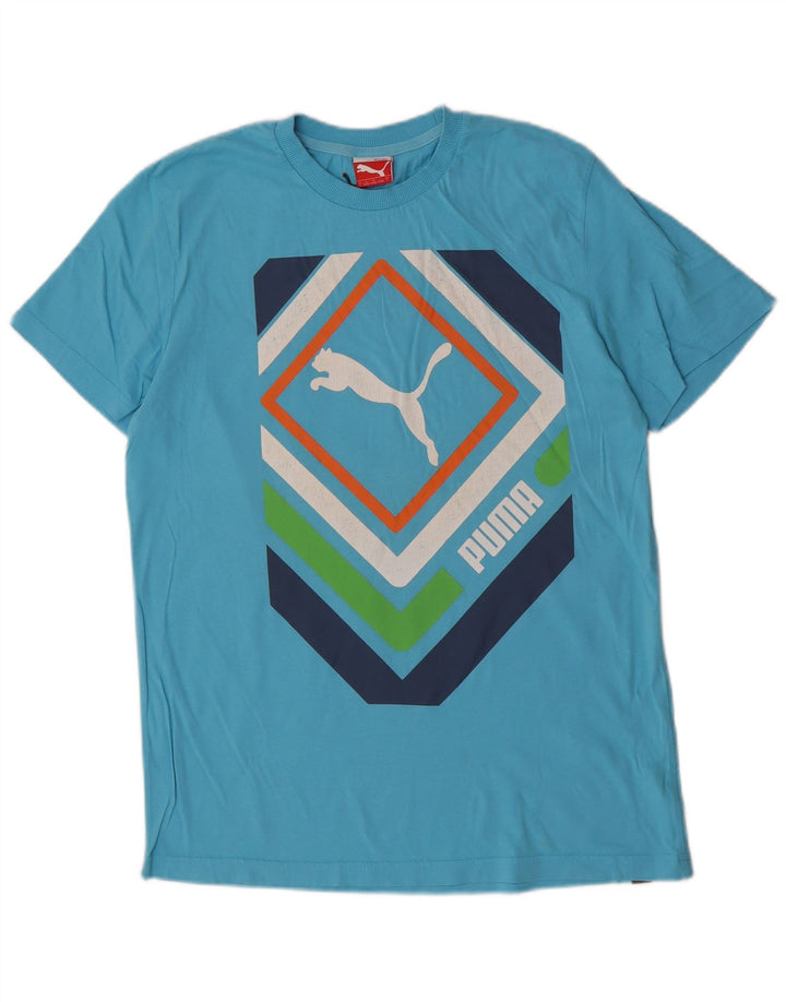Puma Mens Graphic T-Shirt Top Large Blue