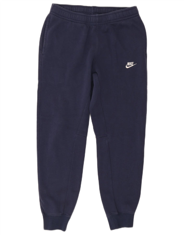 Nike Mens Tracksuit Trousers Joggers Medium Navy Blue Cotton