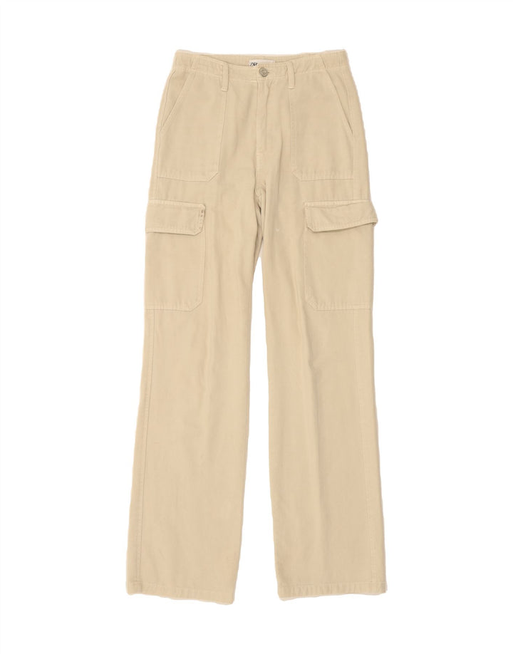 Womens Straight Cargo Trousers EU 34 2XS W24 L31 Vintage Zara and Second-Hand Zara from Messina Hembry 