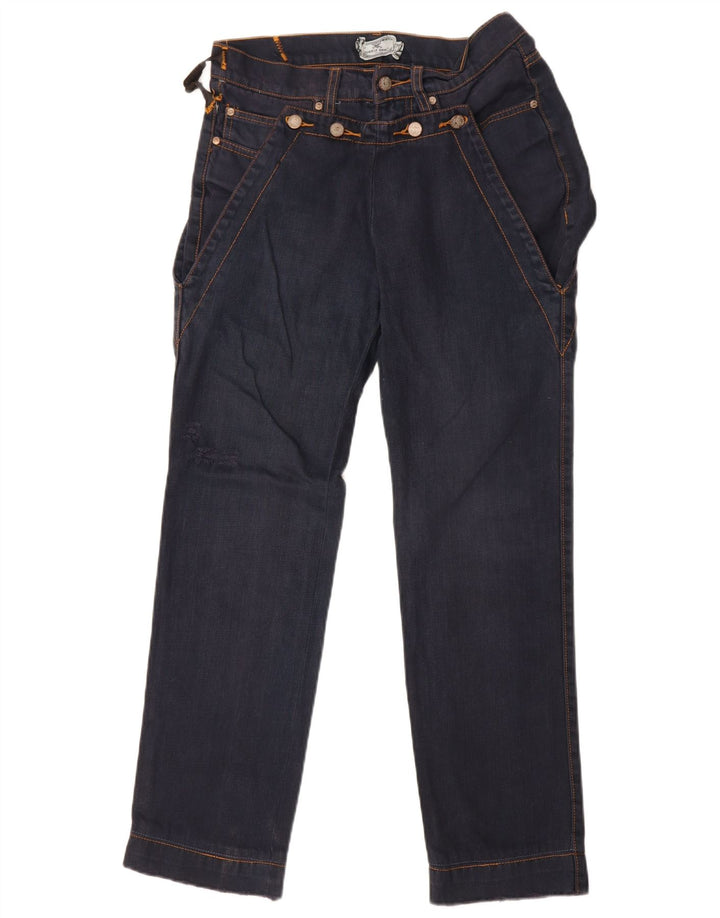 Frankie Morello Womens Straight Jeans W30 L30 Navy Blue