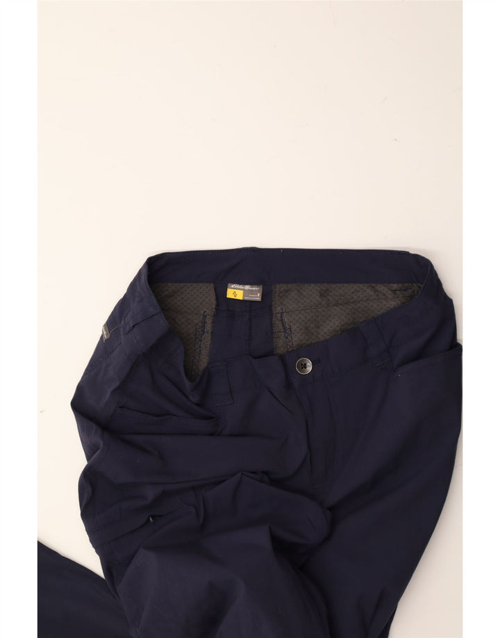 EDDIE BAUER Womens Straight Cargo Trousers US 8 Medium W32 L31 Navy Blue Vintage Eddie Bauer and Second-Hand Eddie Bauer from Messina Hembry 