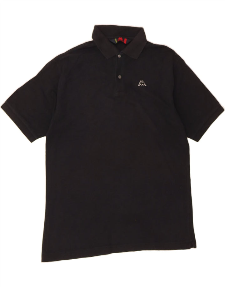 KAPPA Mens Polo Shirt Large Black Cotton Vintage Kappa and Second-Hand Kappa from Messina Hembry 