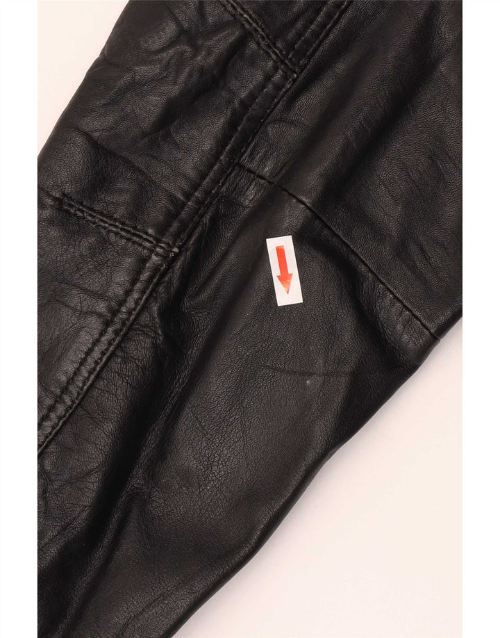 Gipsy Chaqueta Bomber de Cuero para Hombre UK 38 Medium Black