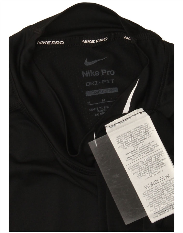 Nike Herren Dri Fit Graphic Top Langarm Mittelschwarzes Polyester