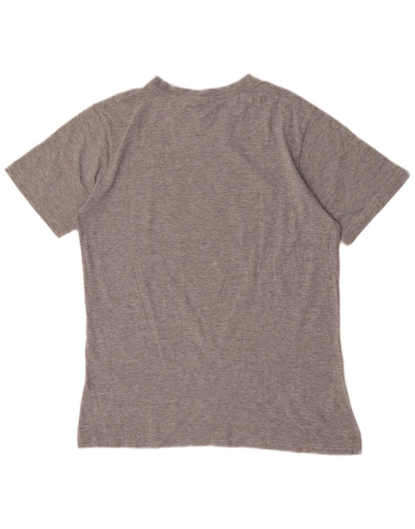 Sergio Tacchini Mens Graphic T-Shirt Top Medium Grey Flecked Cotton